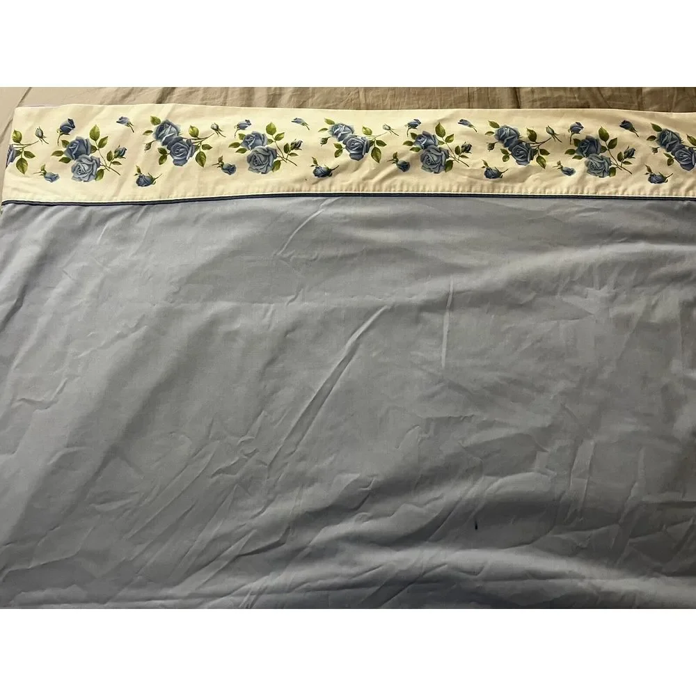 VTG Cannon Royal Family‎ Blue Twin Flat Sheet 50/50 Blend No Iron Stay Fresh